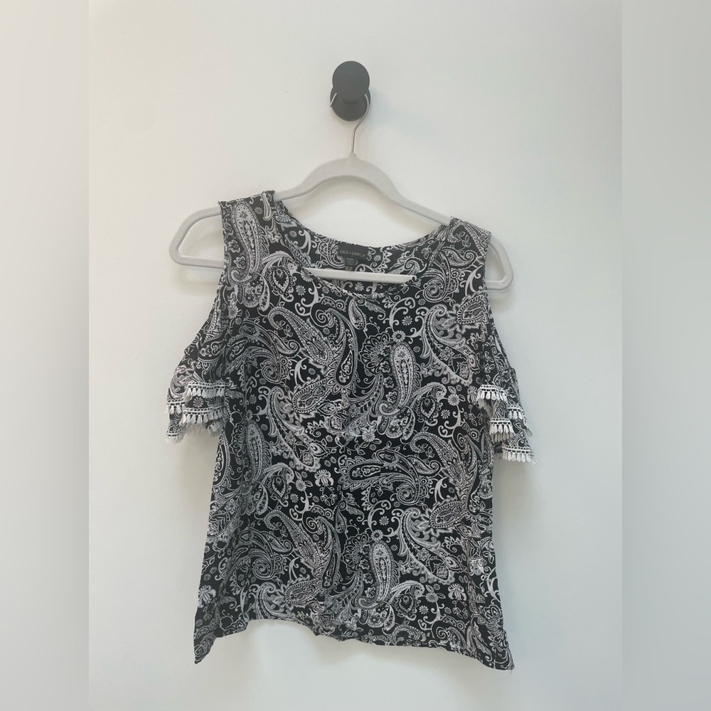 Coco + Carmen Open Shoulder Top